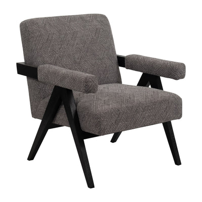 WOOD - SCANDINAVIAN ACCENT CHAIR - GRAY