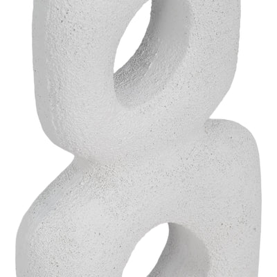 15" Textured Open Cut-out Totem Object, White