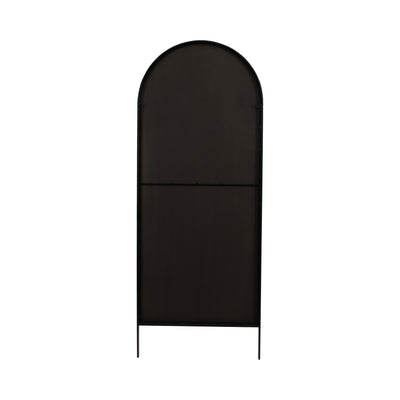 METAL, 28X72 ARCH FLOOR MIRROR ON STAND, BLACK