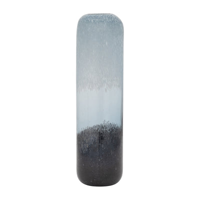 GLASS, 17" OMBRE VASE, MULTI