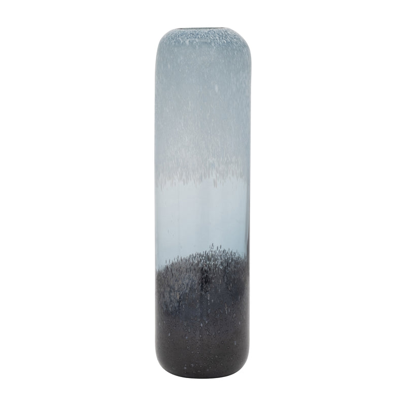 GLASS, 17" OMBRE VASE, MULTI