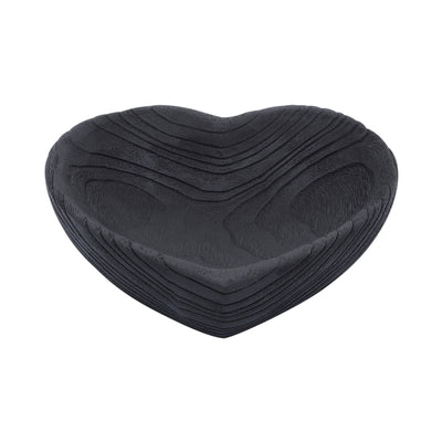 WOOD, S/2 9/10" HEART BOWLS, BLACK