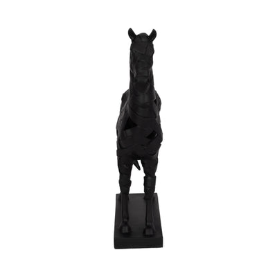 17" Horse Sculpture On Base, Black