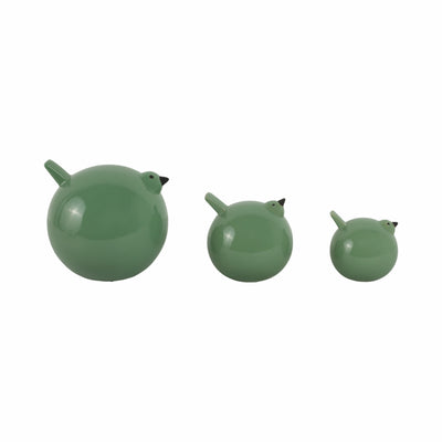 CER, S/3 BIRDS 8", DRK SAGE GREEN