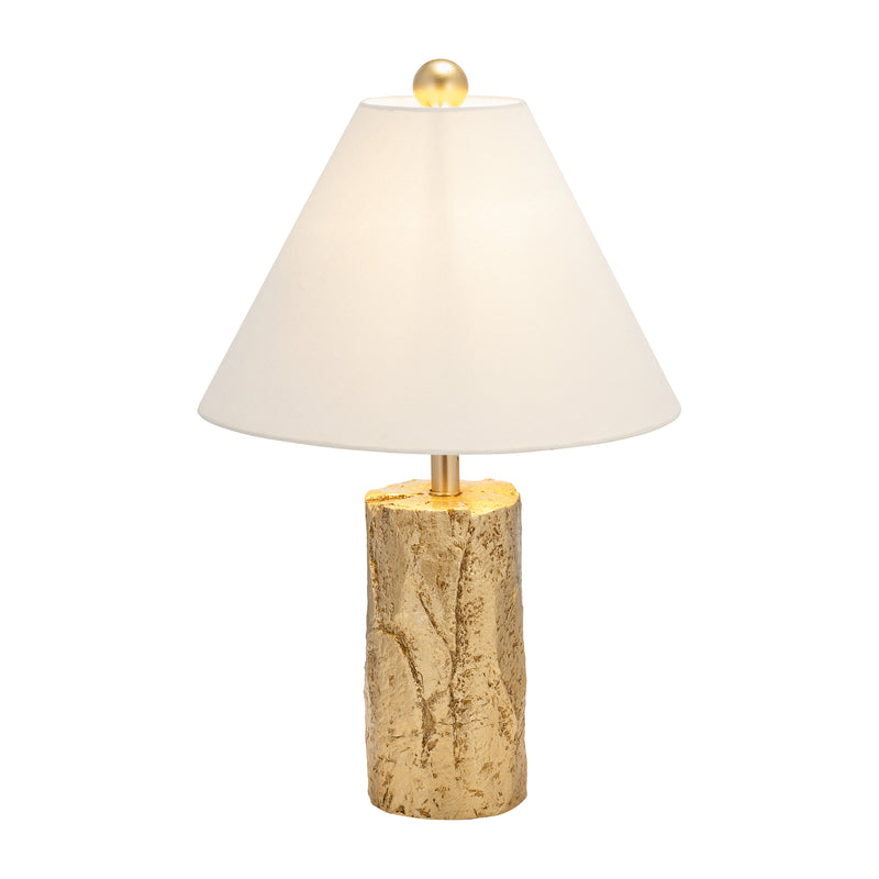 Resin 26" Textured Table Lamp, Gold