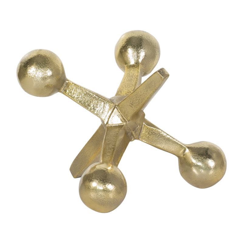 GOLD METAL JACKS DECOR, 5"