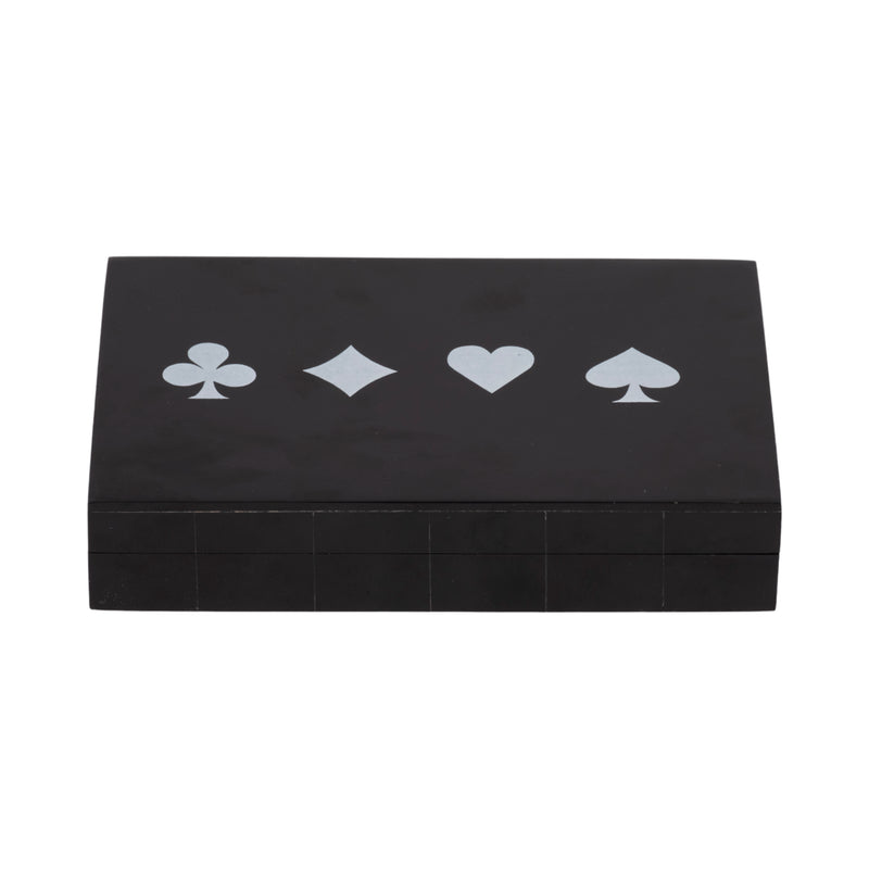 7" Cards & Dice Box, Black/white