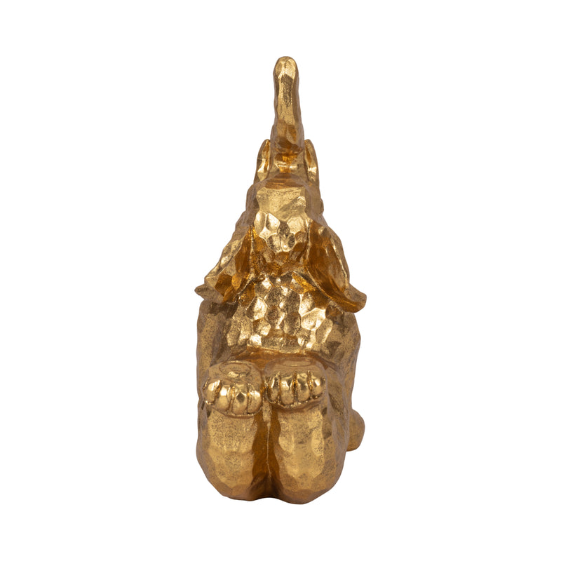 10" Yoga Elephant, Gold