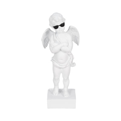 11" Angel With Sunglasses, White