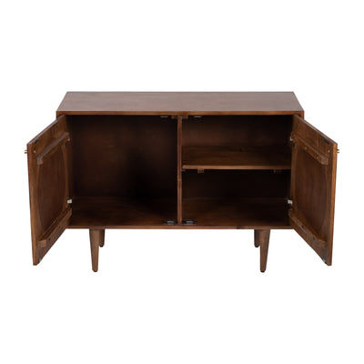 WOOD, 39"L 2-DOOR SIDEBOARD, BROWN KD