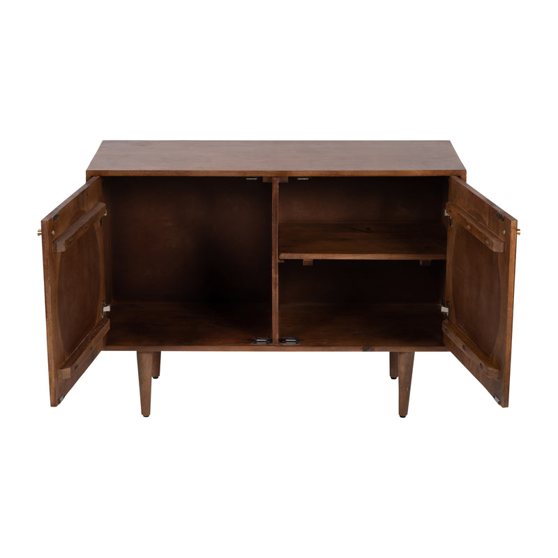 WOOD, 39"L 2-DOOR SIDEBOARD, BROWN KD