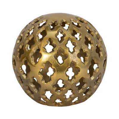 METAL, 6" CUT-OUT ORB, GOLD