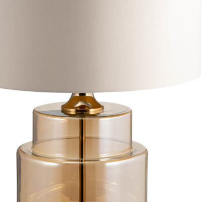 Glass, 30" Lustered Table Lamp, Gold