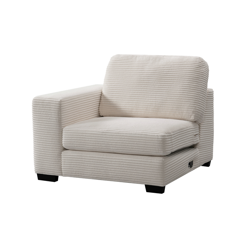 Luna Cream Left Arm Facing Seater W114