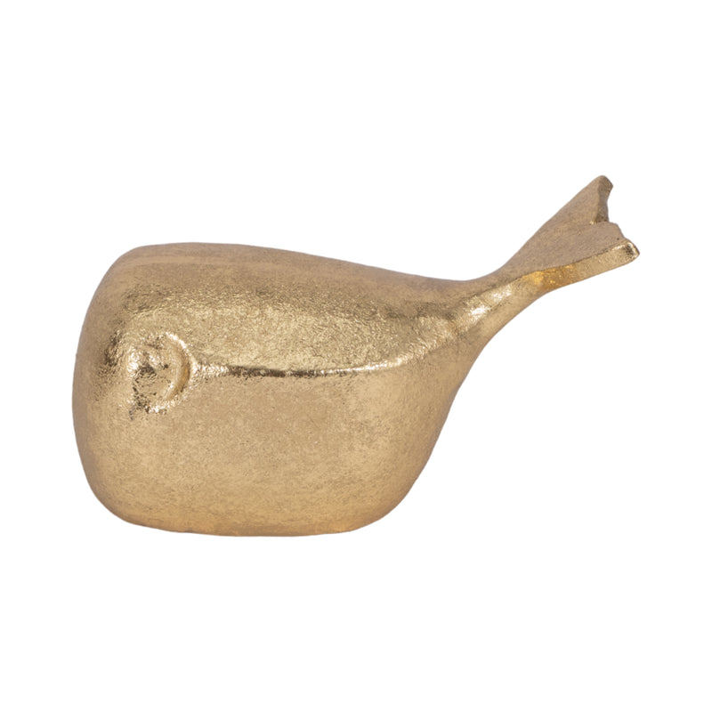 8" Whale Tabletop D?cor, Gold