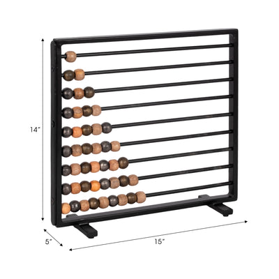 15" Decorative Abacus, Black Multi