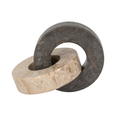 Marble, 9" 2-circle Links, 2-tone