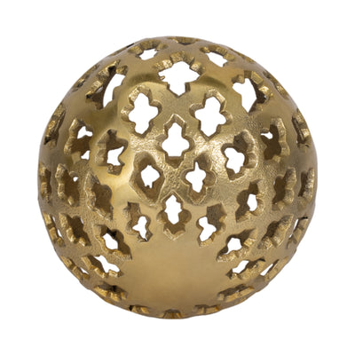 METAL, 6" CUT-OUT ORB, GOLD