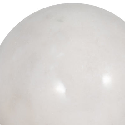 Marble, 4" Orb, White