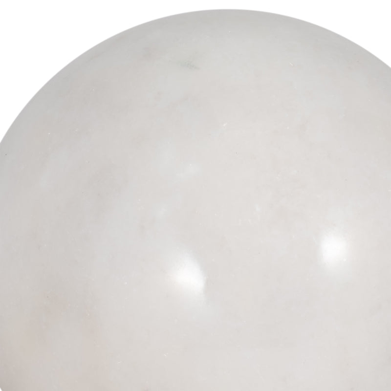 Marble, 4" Orb, White