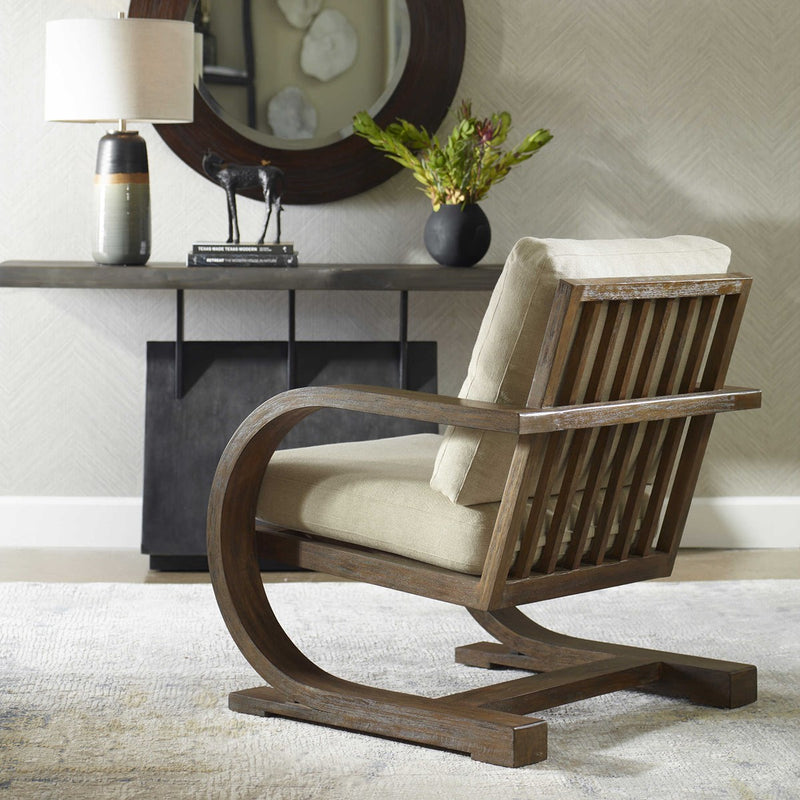 Uttermost Bedrich Wooden Accent Chair