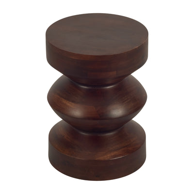 18" SOLID MANGO SIDE TABLE, WALNUT