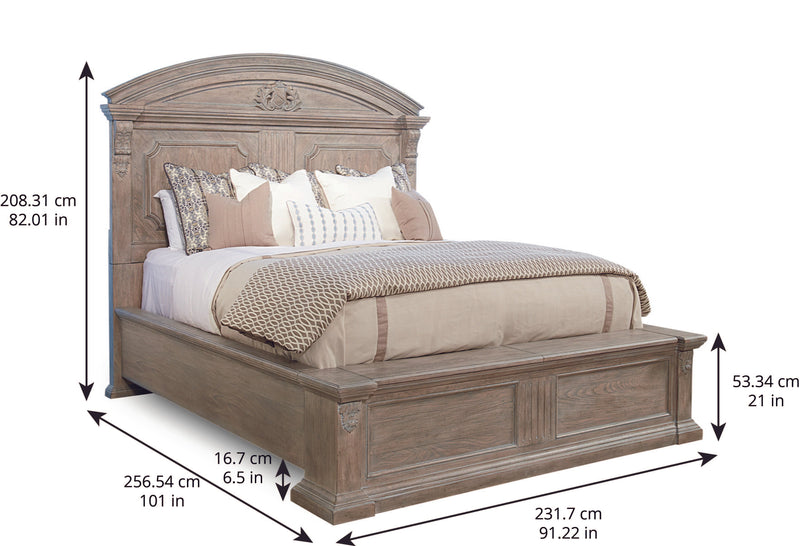 Arch Salvage - Chambers (California King / King / Queen) Panel Bed