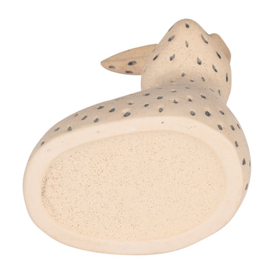 Cer, 8" Spotted Bunny, Ivory/blue