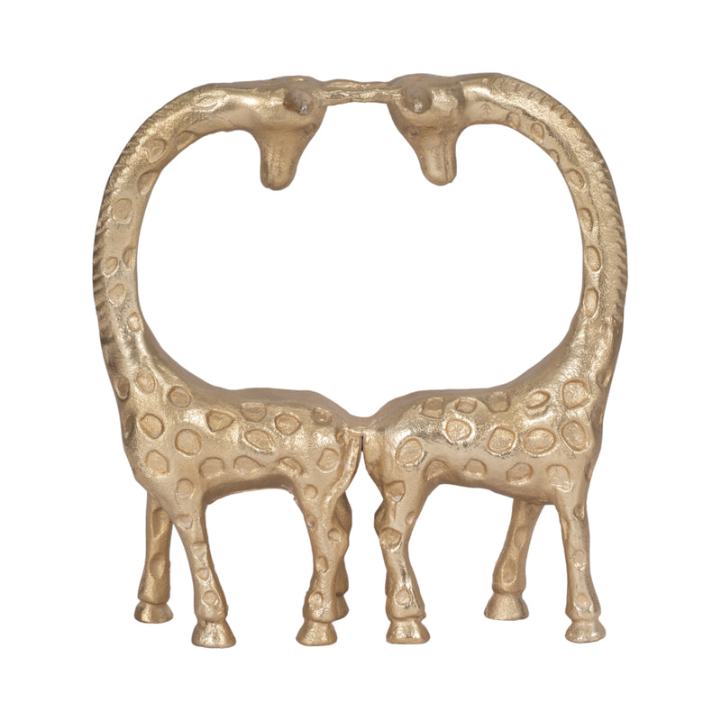 METAL, 10" COUPLE GIRRAFFE, GOLD