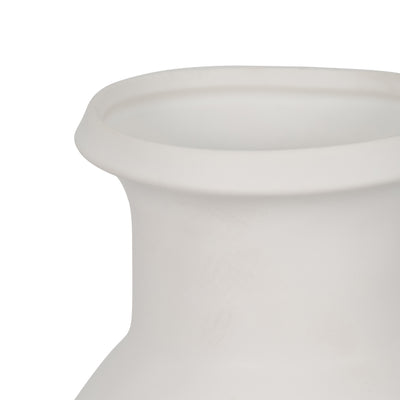 CER, 16"H TALL SLIM VASE, WHITE