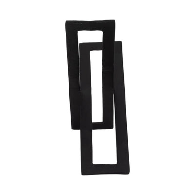 12" METAL ABSTRACT SCULPTURE, BLACK