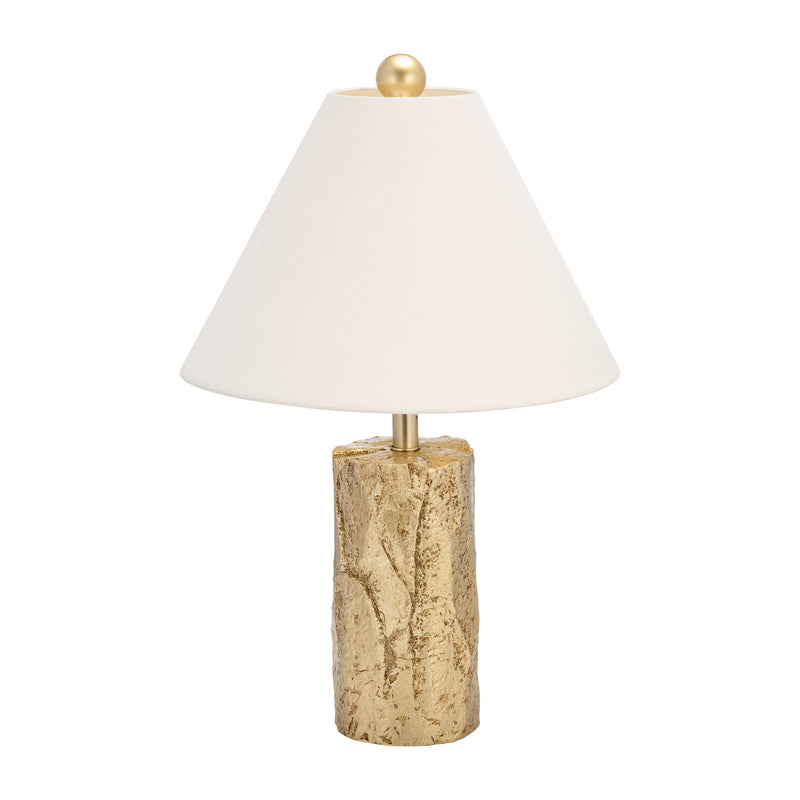 Resin 26" Textured Table Lamp, Gold