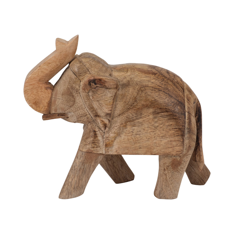 Mango Wood, 7" Elephant, Brown