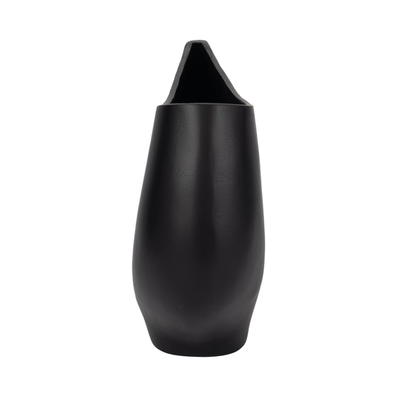 Metal, 17" Andria Large Black Vase