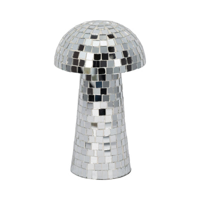 9" Mosaic Mushroom, Silver