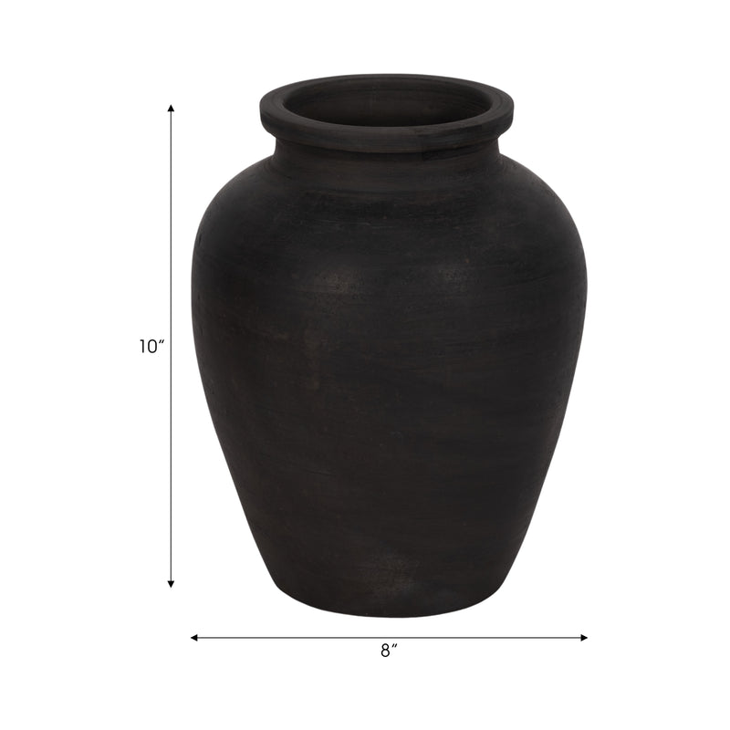 TERRACOTTA, 10" TRADITIONAL JUG, BLACK