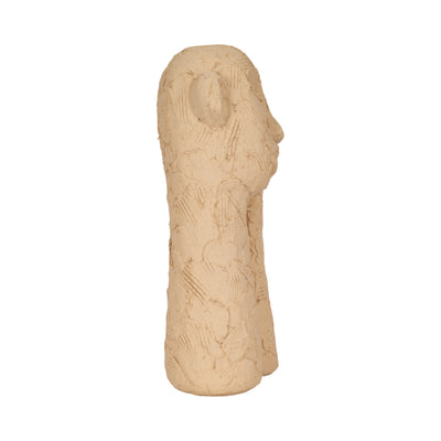 11" Resting Head On Hand Figure, Tan