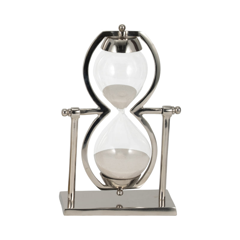 11"h Silver Metal Sandtimer