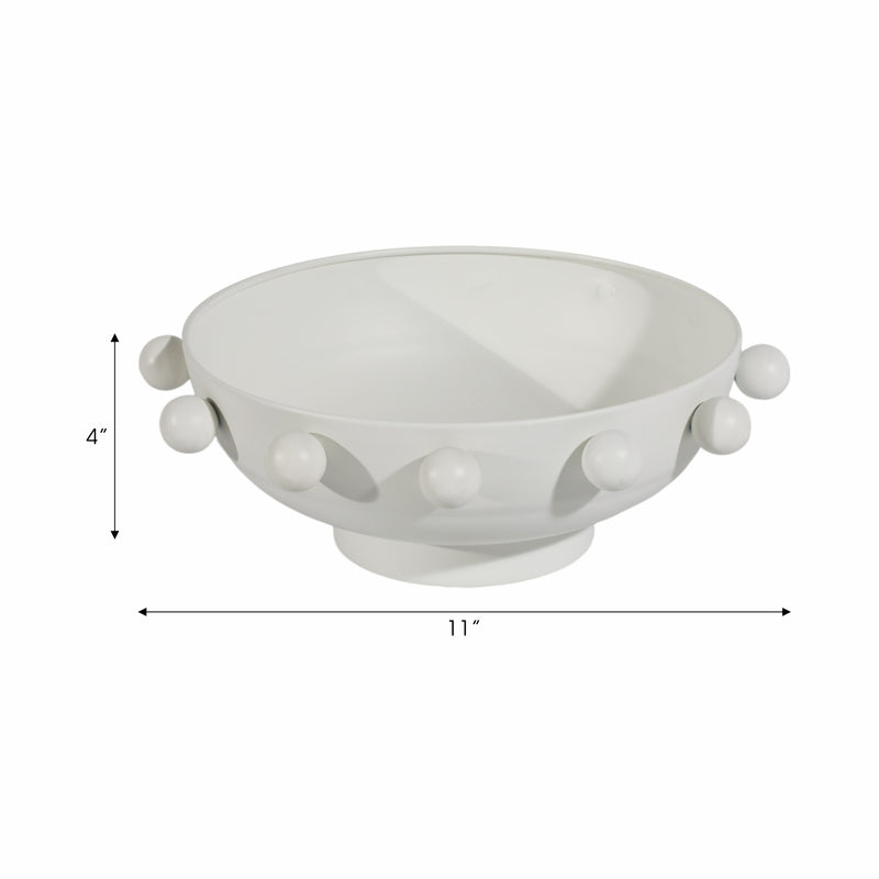 11" Hobnail Bowl, White