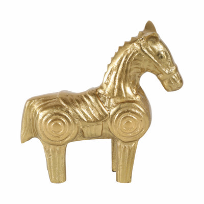 Metal, 9" Funky Horse, Gold