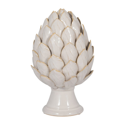 Cer, 10" Artichoke, Ivory