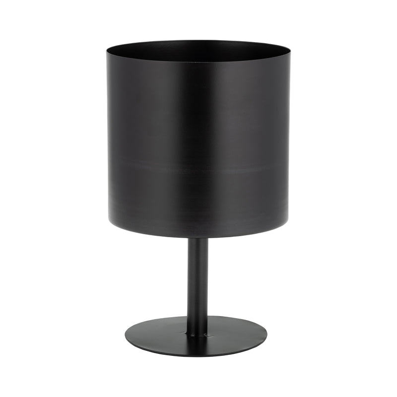 Ec Metal,8",flat Round Base Planter,black