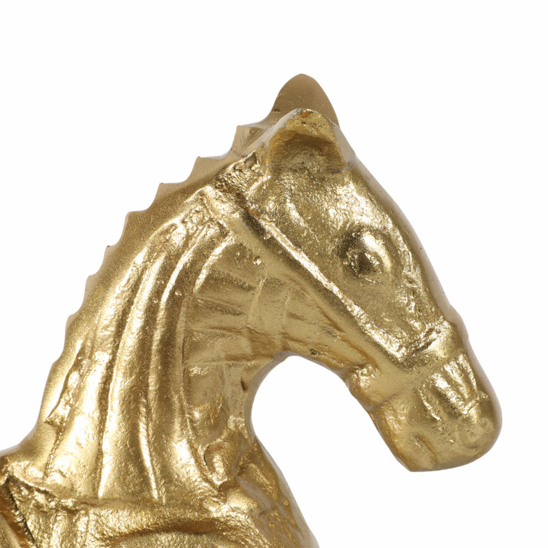 Metal, 9" Funky Horse, Gold