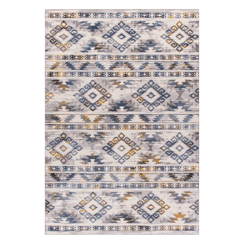 white and blue rug | سجاد ابيض وازرق