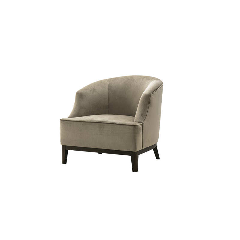 Ajda Brown Velvet Accent Chair