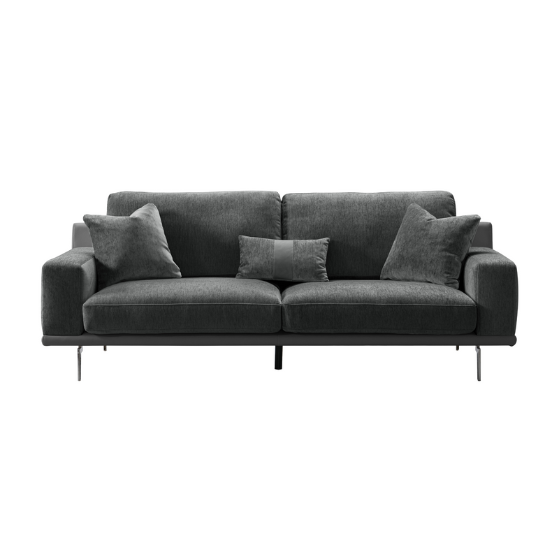 Whisper Soft Black Sofa Set