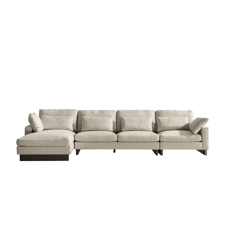 Violin Beige Armless Loveseat