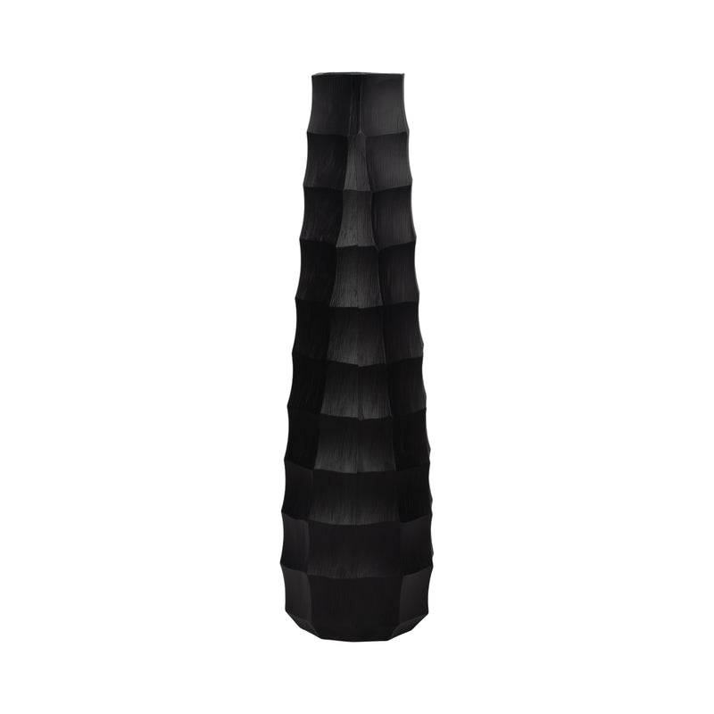 23" Terini Medium  Metal Vase, Black