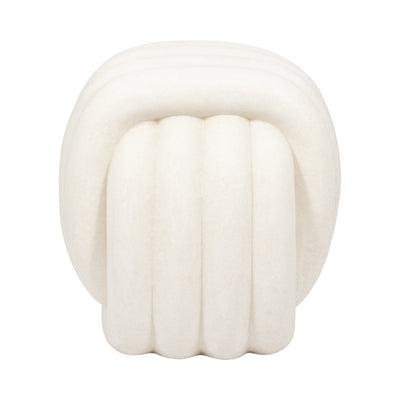 18" HUZZAH QUARTZ RESIN STOOL, WHITE