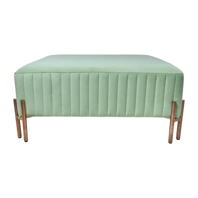 SQUARE OTTOMAN - GREEN KD